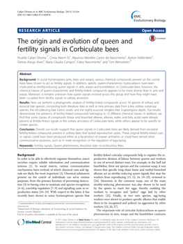 The Origin and Evolution of Queen and Fertility Signals in Corbiculate Bees