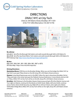 Dnalc-Nyc-City-Tech-Directions.Pdf