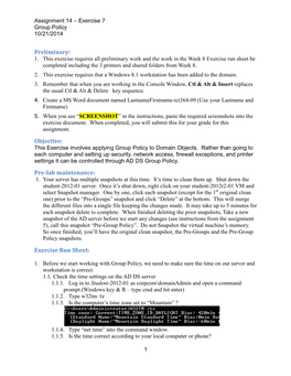 Group Policy 10/21/2014