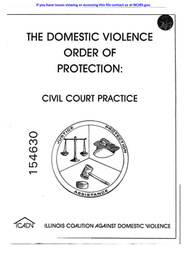 The' Domestic Violence' Order of Protection: ~