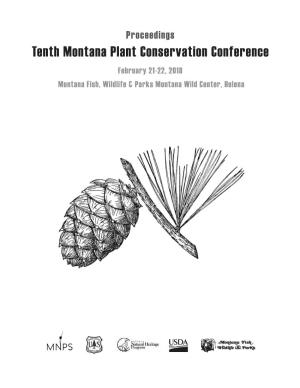 Proceedings Tenth Montana Plant Conservation Conference