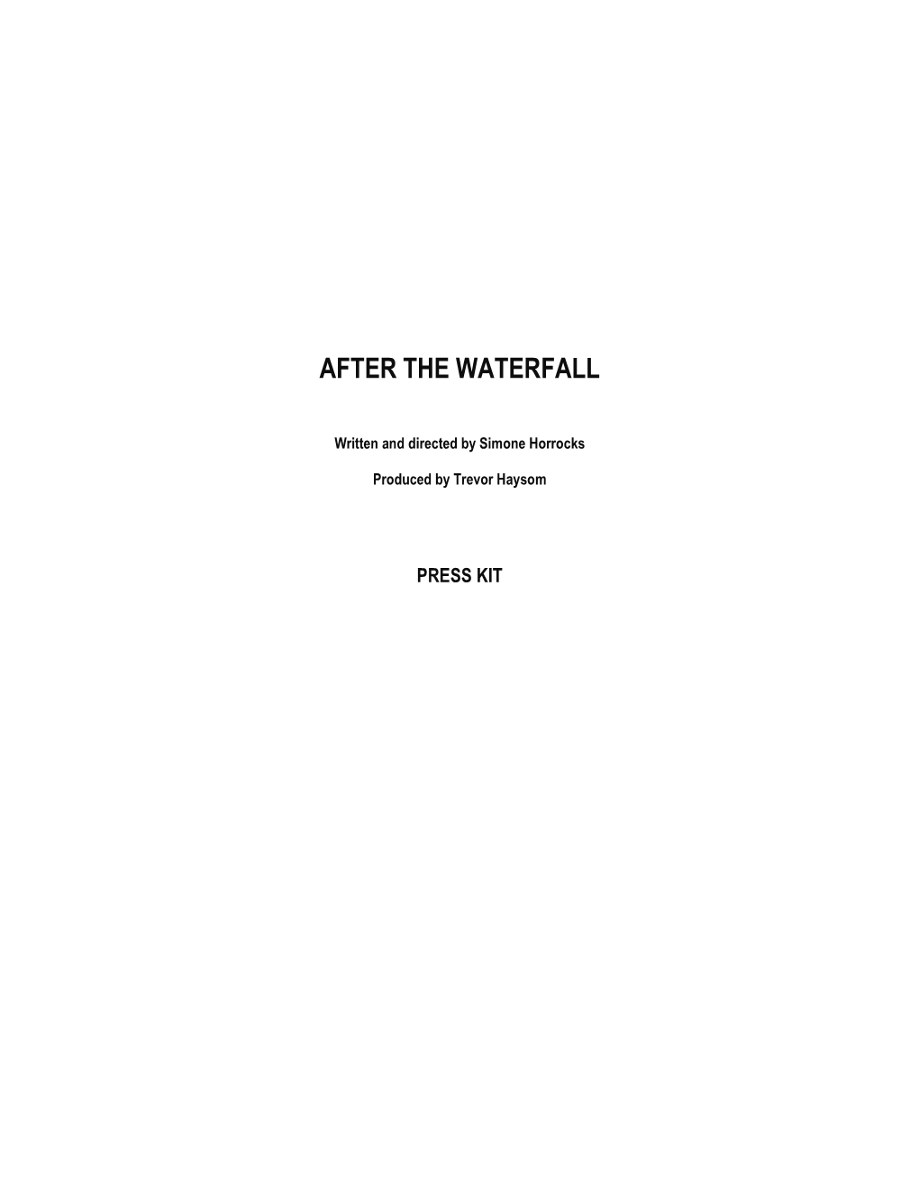 After the Waterfall Press