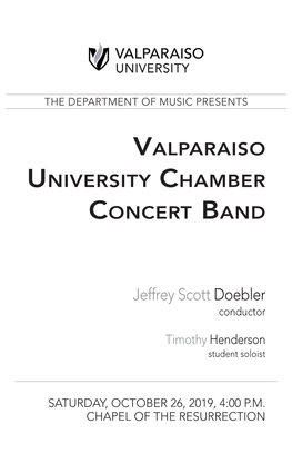 Valparaiso University Chamber Concert Band