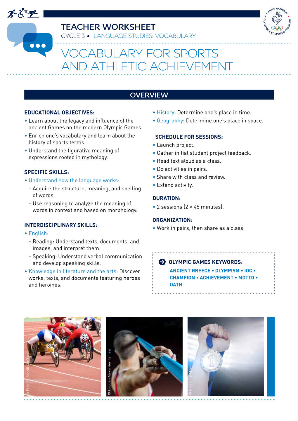 Vocabulary for Sports and Athletic Achievement