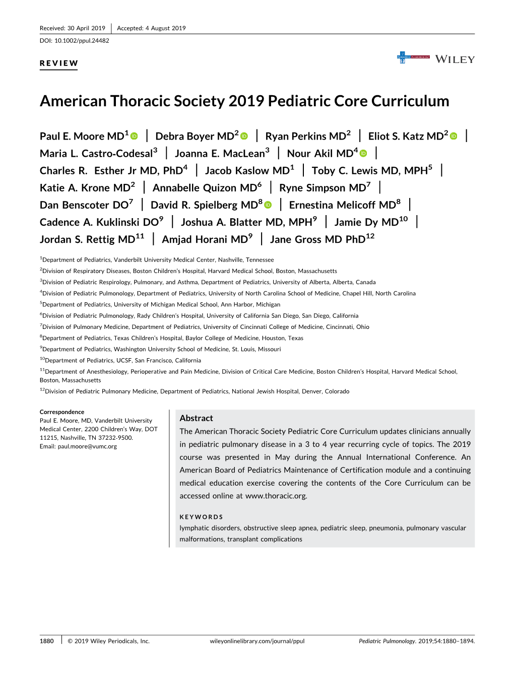 Pediatric Pulmonology