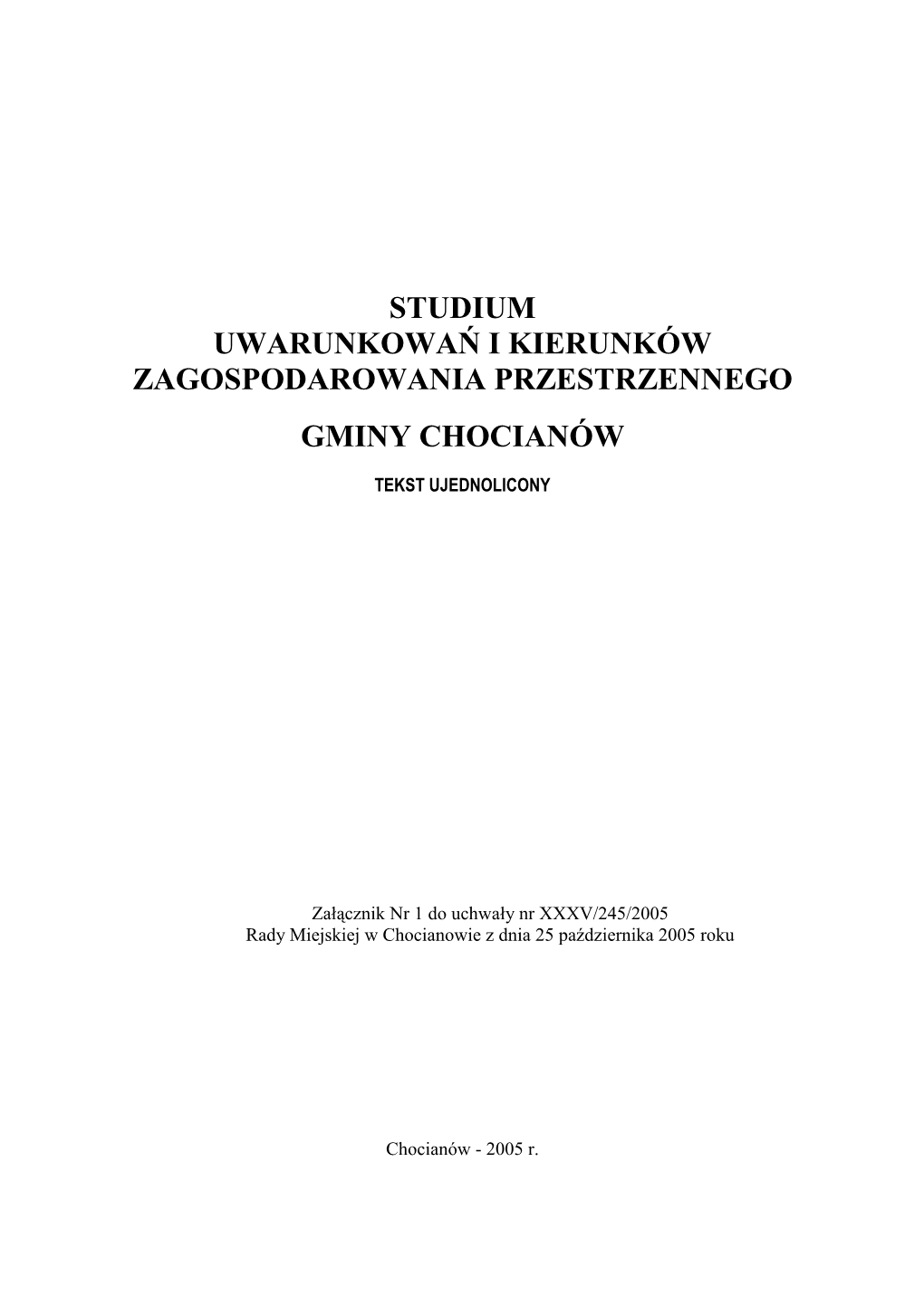 Studium Uwarunkowań I Kierunków Zagospodarowania Przestrzennego