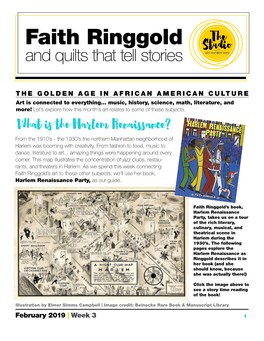 Faith Ringgold the Studiowith and Quilts That Tell Stories ART HIST RY KIDS