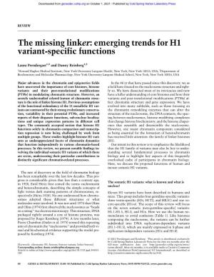 Emerging Trends for H1 Variant-Specific Functions