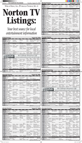 06 8-26 TV Guide.Indd 1 8/26/08 8:24:49 AM