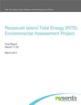 Roosevelt Island Tidal Energy (RITE) Environmental Assessment Project