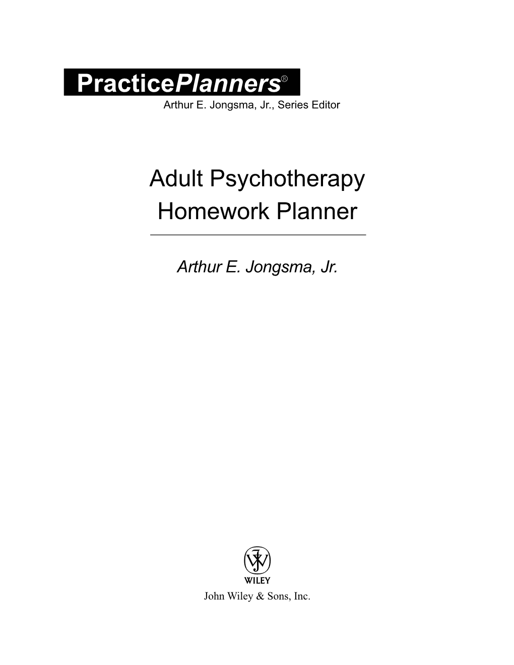 Adult Psychotherapy Homework Planner Docslib 7834