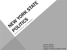 New York State Politics Powerpoint for SIA 2020