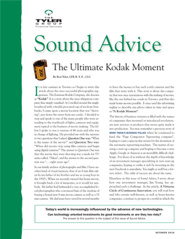 The Ultimate Kodak Moment by Rod Tyler, CFP, R