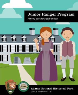 Junior Ranger Program Activity Book for Ages 9 and Up