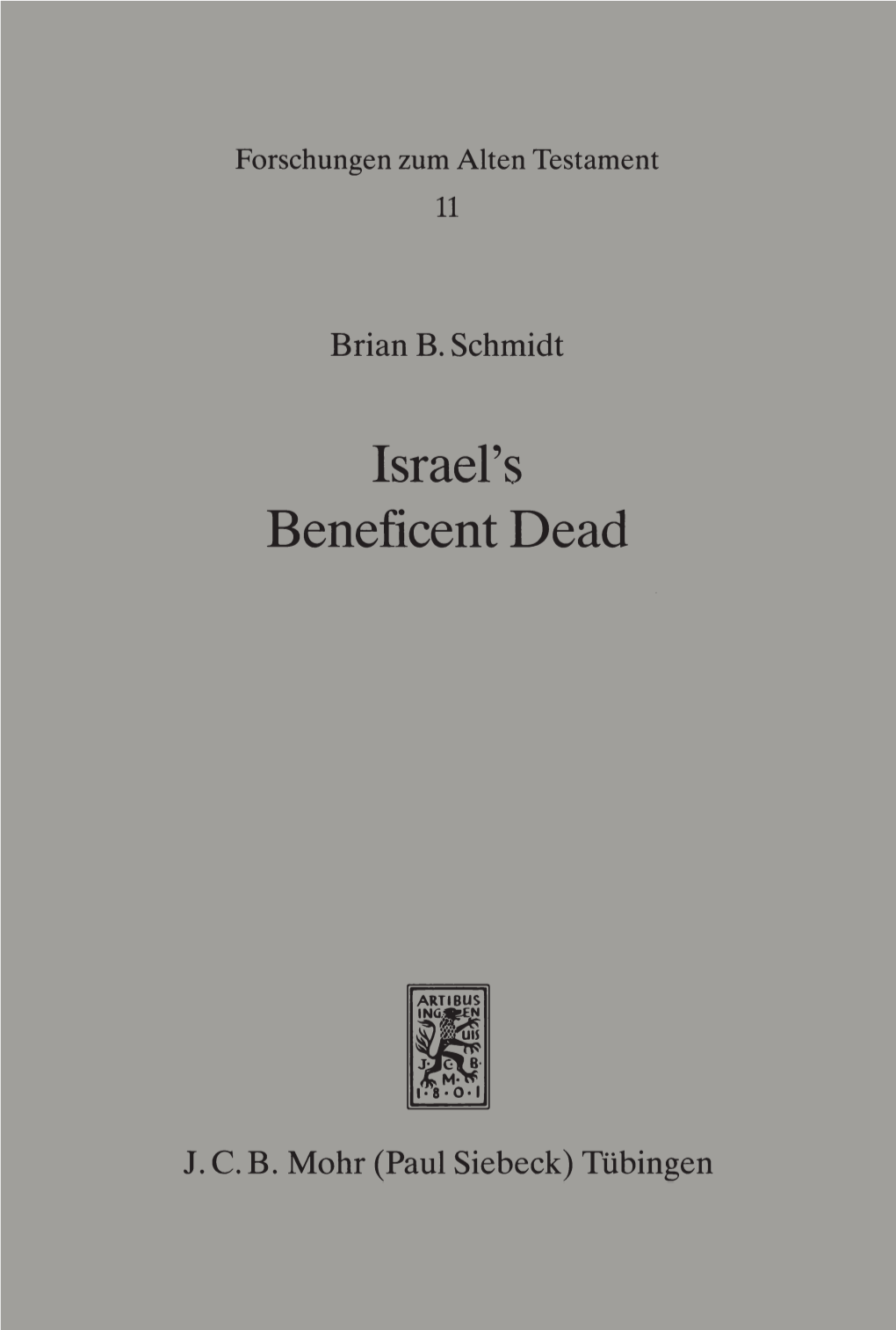 Israel's Beneficent Dead