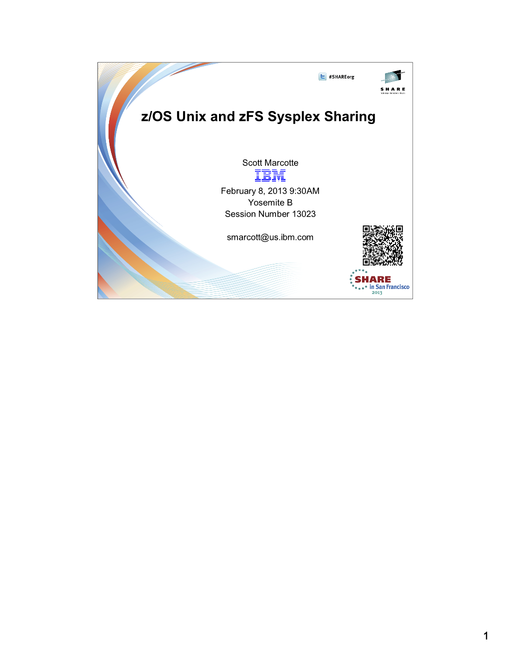 Z/OS Unix and Zfs Sysplex Sharing