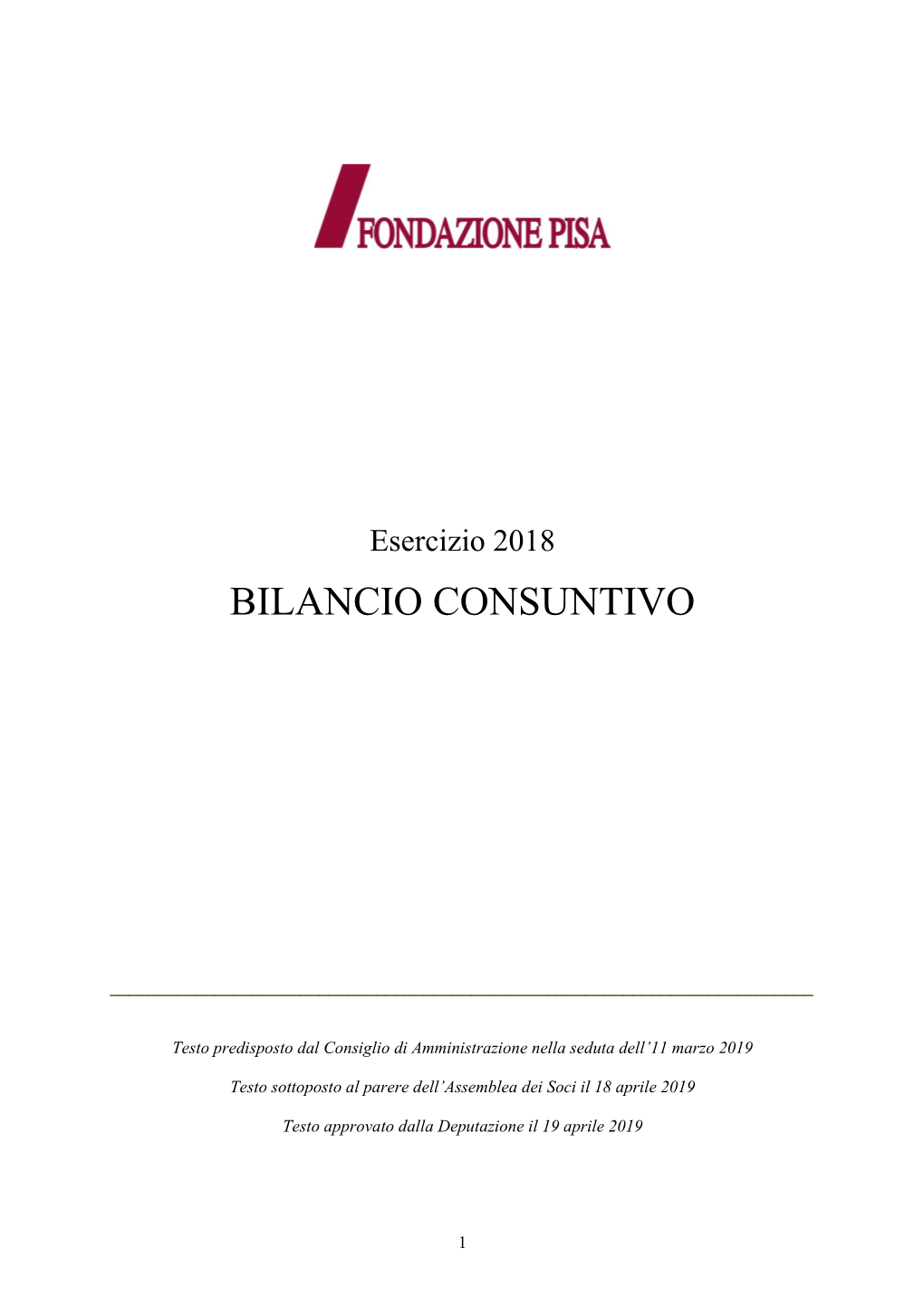 Bilancio Consuntivo