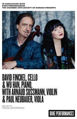 David Finckel, Cello & Wu Han, Piano, with Arnaud