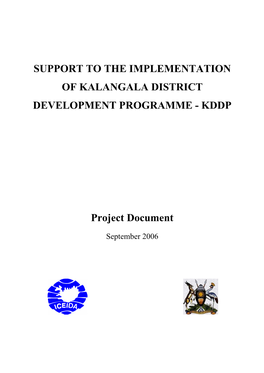 Support to the Implementation of Kalangala District Development Programme - Kddp