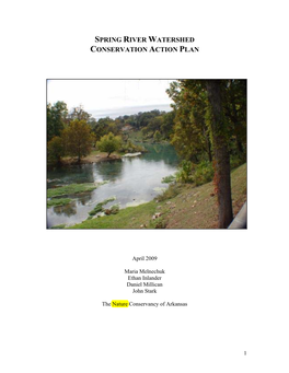 Spring River Watershed Conservation Action Plan