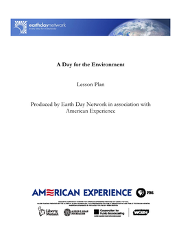 A Day for the Environment Lesson Plan Produced by Earth Day