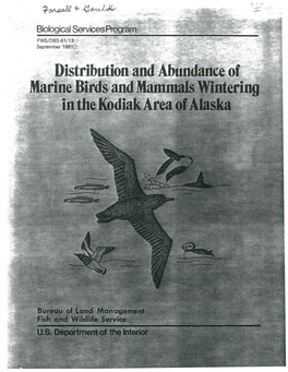 Distribution and Abundance of Marine Birds and Mammals Wintering in the Kodiak Area of Alaska