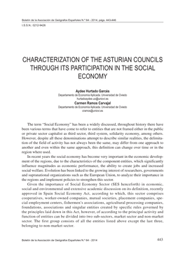 Characterization of the Asturian Councils Through Its Participation in the Social Economy