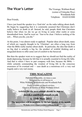 The Vicar's Letter