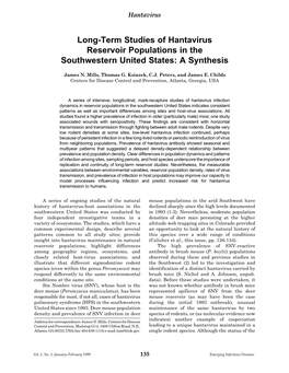 Long-Term Studies of Hantavirus Reservoir Populations in the Southwestern United States: a Synthesis