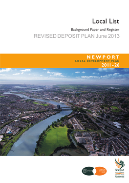Local List Background Paper and Register REVISED DEPOSIT PLAN June 2013
