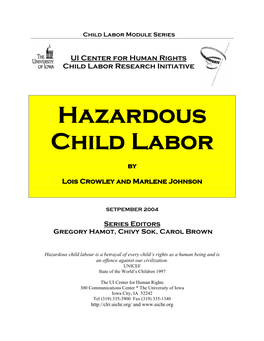 Hazardous Child Labor