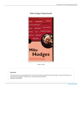 Download Ebook // Mike Hodges (Paperback) &gt; 7HYYIUZB88PA