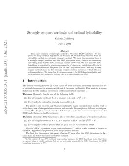 Strongly Compact Cardinals and Ordinal Definability