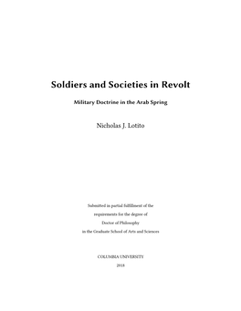 Soldiers and Societies in Revolt
