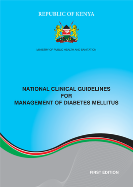 National Clinical Guidelines for Management of Diabetes Mellitus