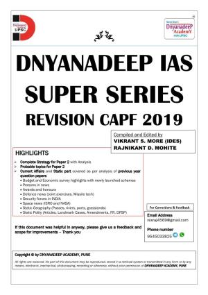 REVISION CAPF 2019 Compiled and Edited by VIKRANT S