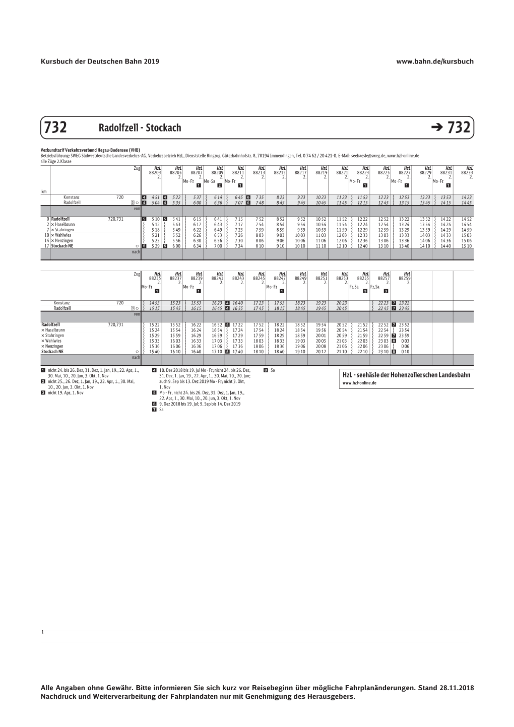 Radolfzell - Stockach ൹ 732