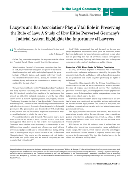 Lawyers and Bar Associations Play a Vital Role in Preserving the Rule Of