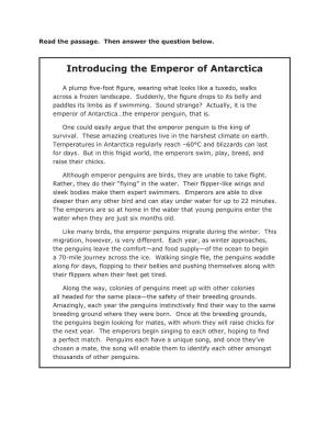 Introducing the Emperor of Antarctica