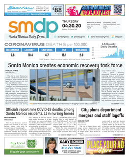 Santa Monica Creates Economic Recovery Task Force