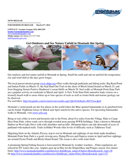Spring Fishing Press Release 4-23, 2012