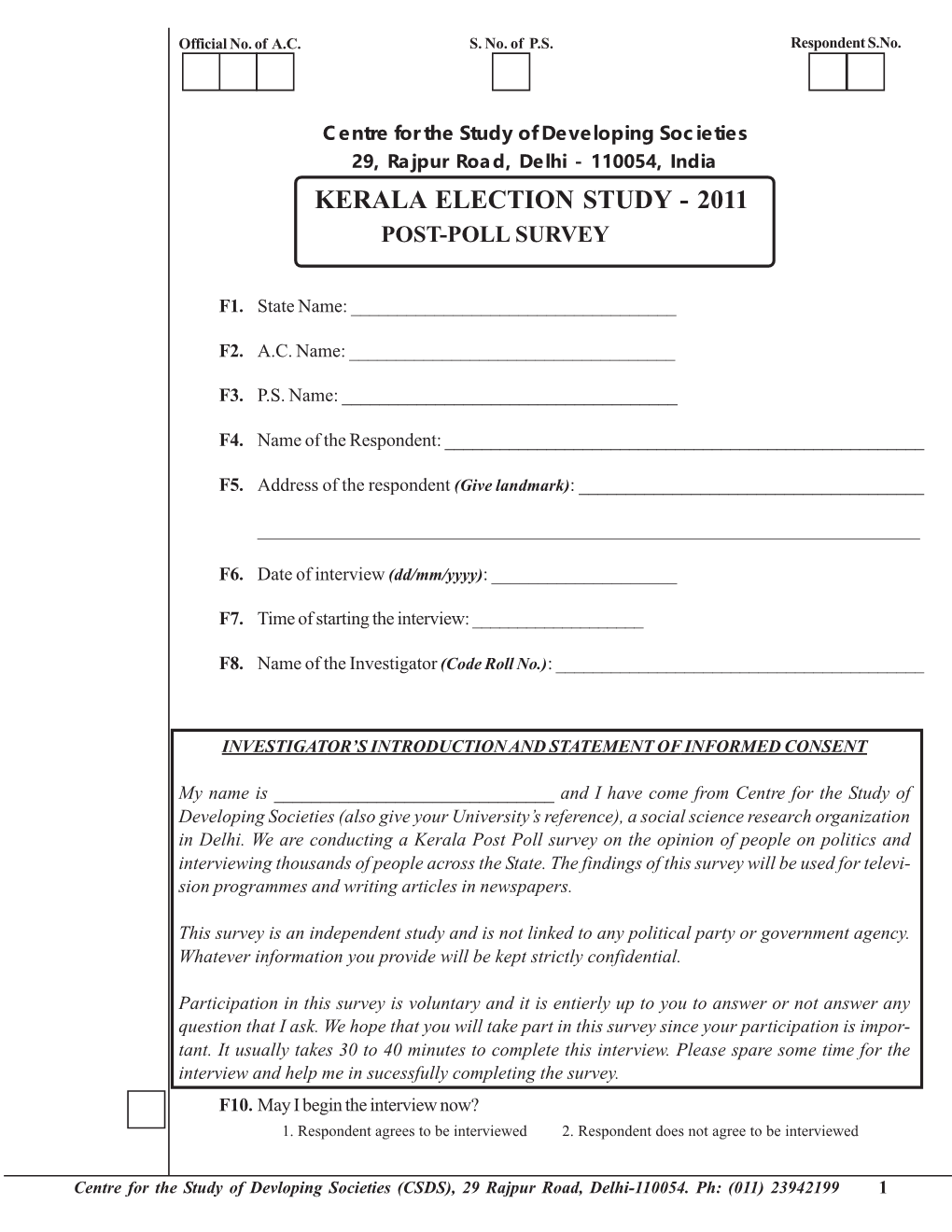 Kerala Post Poll 2011