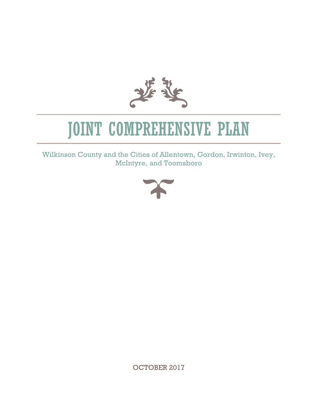 Wilkinson County & Cities Comprehensive Plan Update 2017