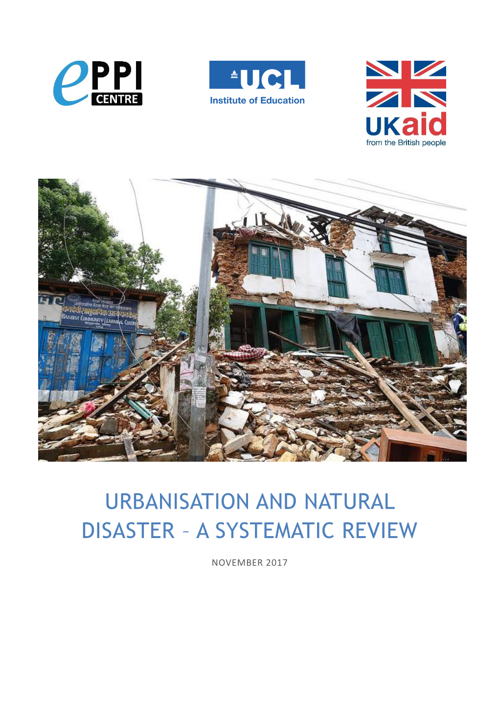 Urbanisation and Natural Disaster: Systematic Review