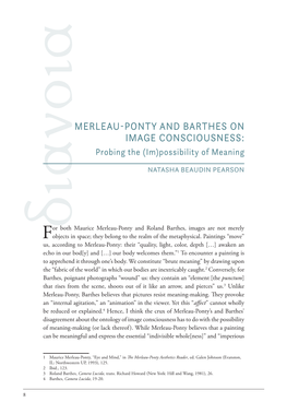 MERLEAU-PONTY and BARTHES on IMAGE CONSCIOUSNESS: Probing the (Im)Possibility of Meaning