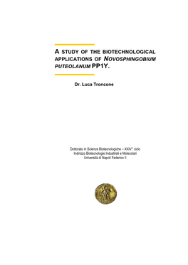 Applications of Novosphingobium Puteolanum Pp1y