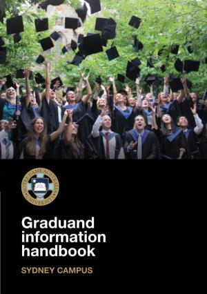 Graduand Information Handbook SYDNEY CAMPUS Contents Preparation for Graduation