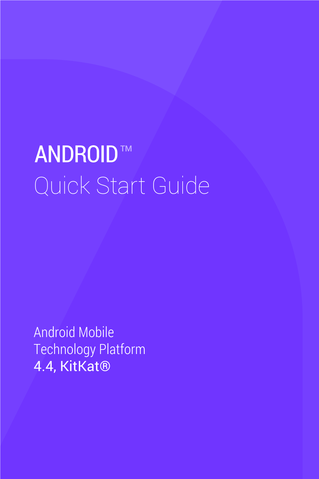 ANDROIDTM Quick Start Guide