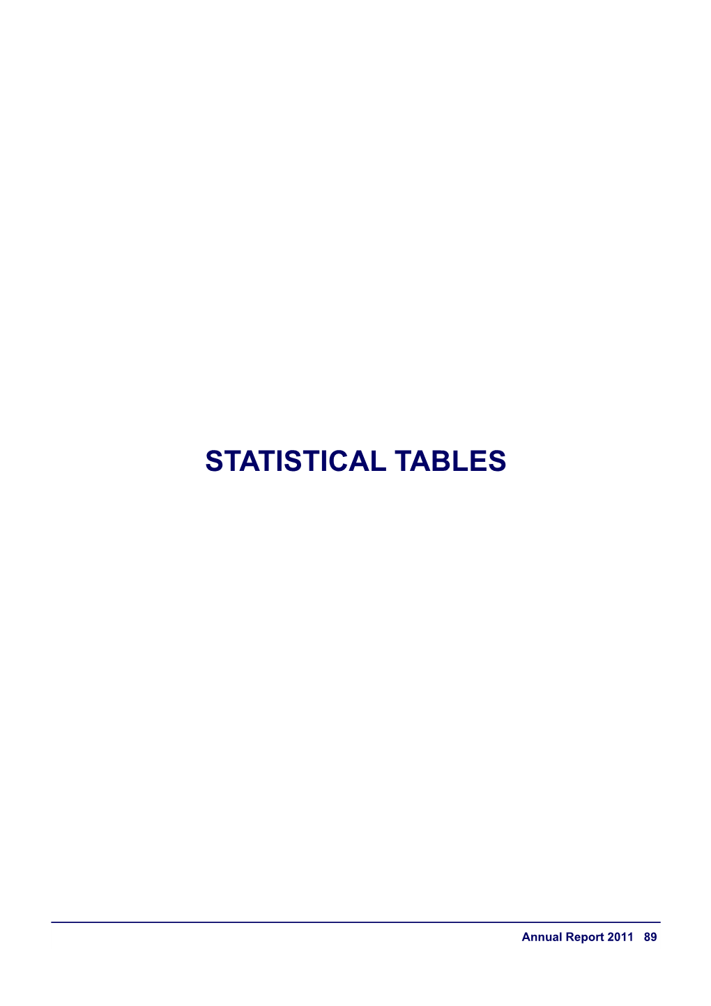 Statistical Tables