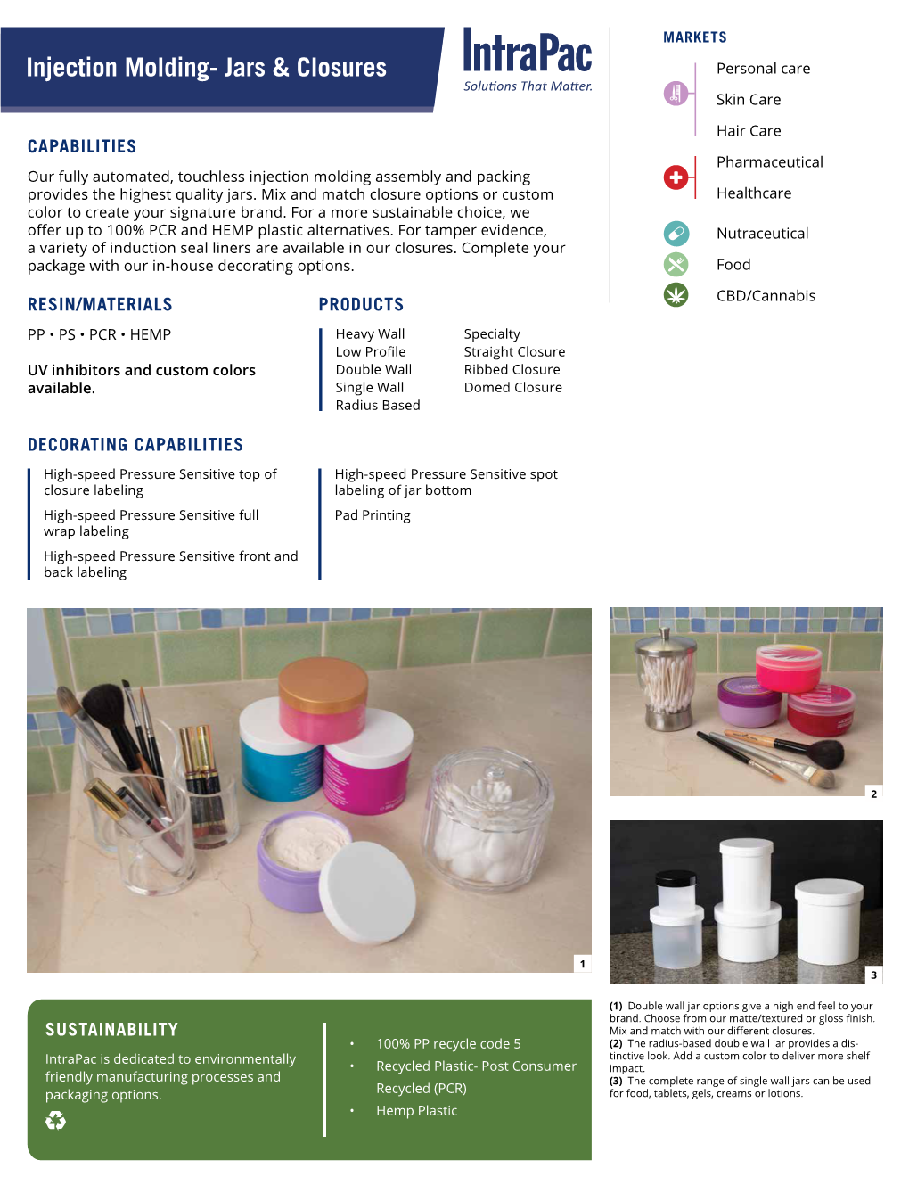 Injection Molding- Jars & Closures